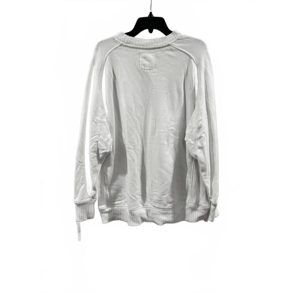 Aerie Down To Earth White Crew Neck Oversized Sweatshirt- Size Large - Picture 5 of 9